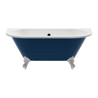 BADEWANNE - 150 cm x 74 cm - acryl - blau Sparus - Blau, Kunststoff (150/61/74cm) - Vente-Unique