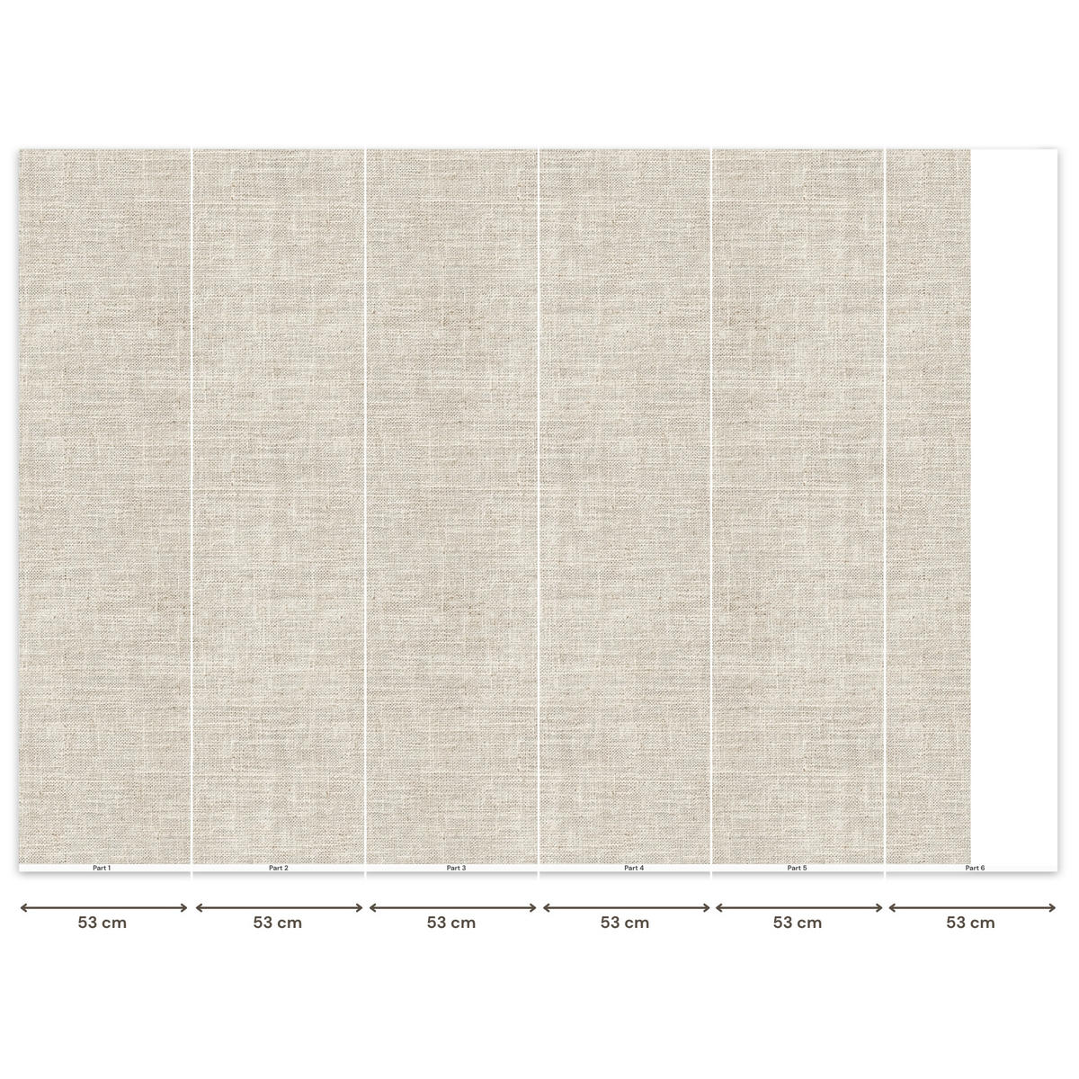 TAPETE - Leinen - Textur - Beige - 280x200 cm - Creme, Papier (280/200cm) - OnlyWow