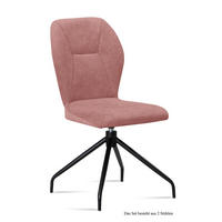 ESSZIMMERSTUHL drehbar (2er-Set) Dorene 51x92x60 Schwarz/Rosewood - Dunkelrosa/Schwarz, Kunststoff (60/92/51cm) - 58aufmkessel