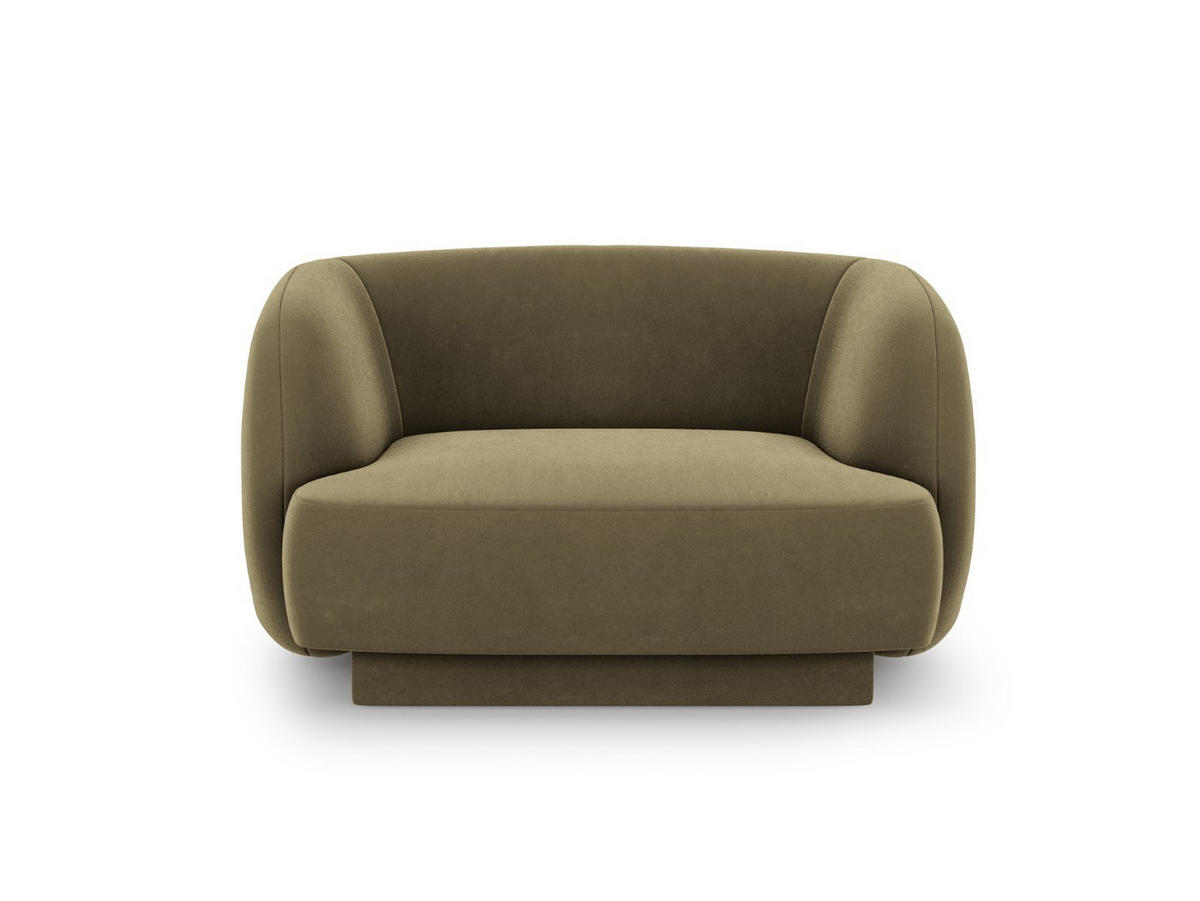SESSEL Miley aus Samt grün - Grün, Textil (90/70/103cm) - Micadoni
