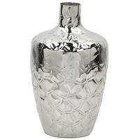 BLUMENVASE Aluminium silber Inshas - Silberfarben, Metall (33cm) - Beliani