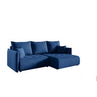 ECKSOFA Canio - Blau, Holzwerkstoff/Textil (221/153cm) - Fun Möbel