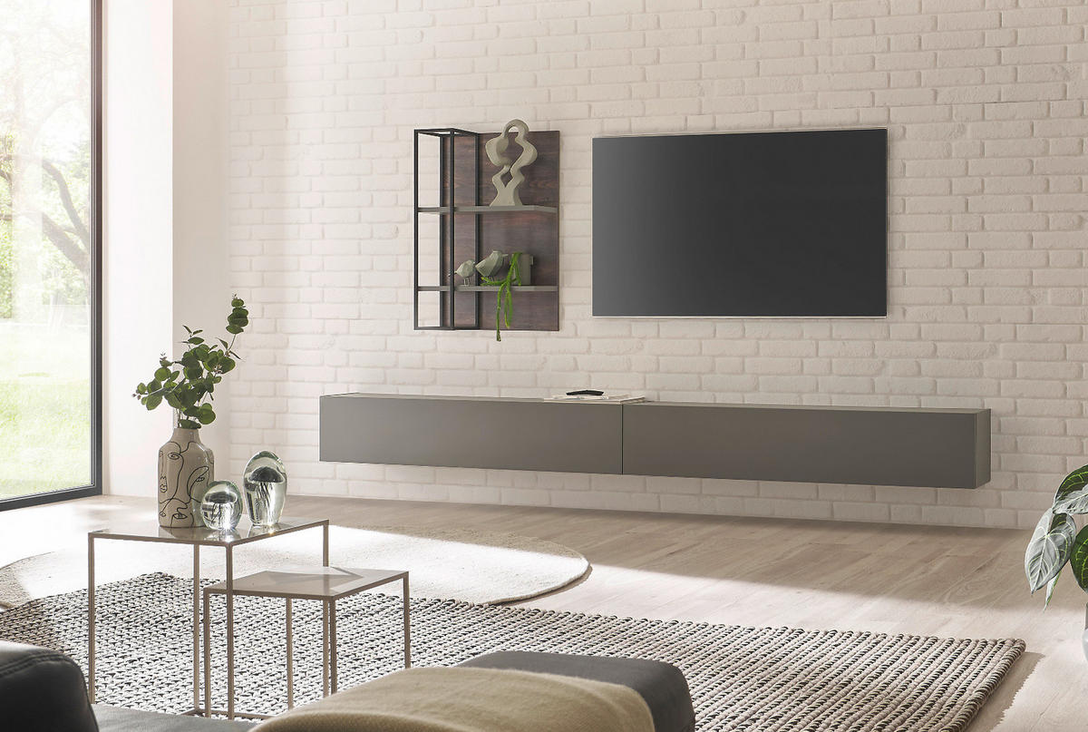WANDPANEEL Thermo Eiche, grau, Wandboard 152 x 90 cm - Eichefarben/Grau, Holzwerkstoff (152/90/26cm) - Furn.Design