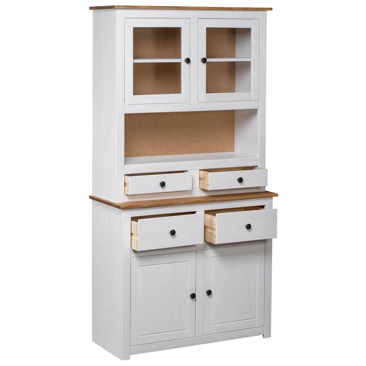 HIGHBOARD Weiss 93/40,5/180 Cm Kiefernholz Panama - Weiß, Holz (40.5/180/93cm) - vidaXL