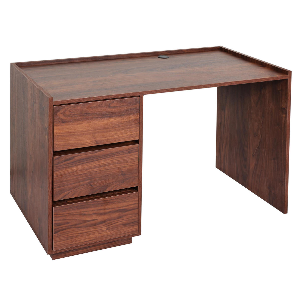 SCHREIBTISCH eckig Walnuss Dekor - Walnussfarben, Holz (60/121/78cm) - MCW