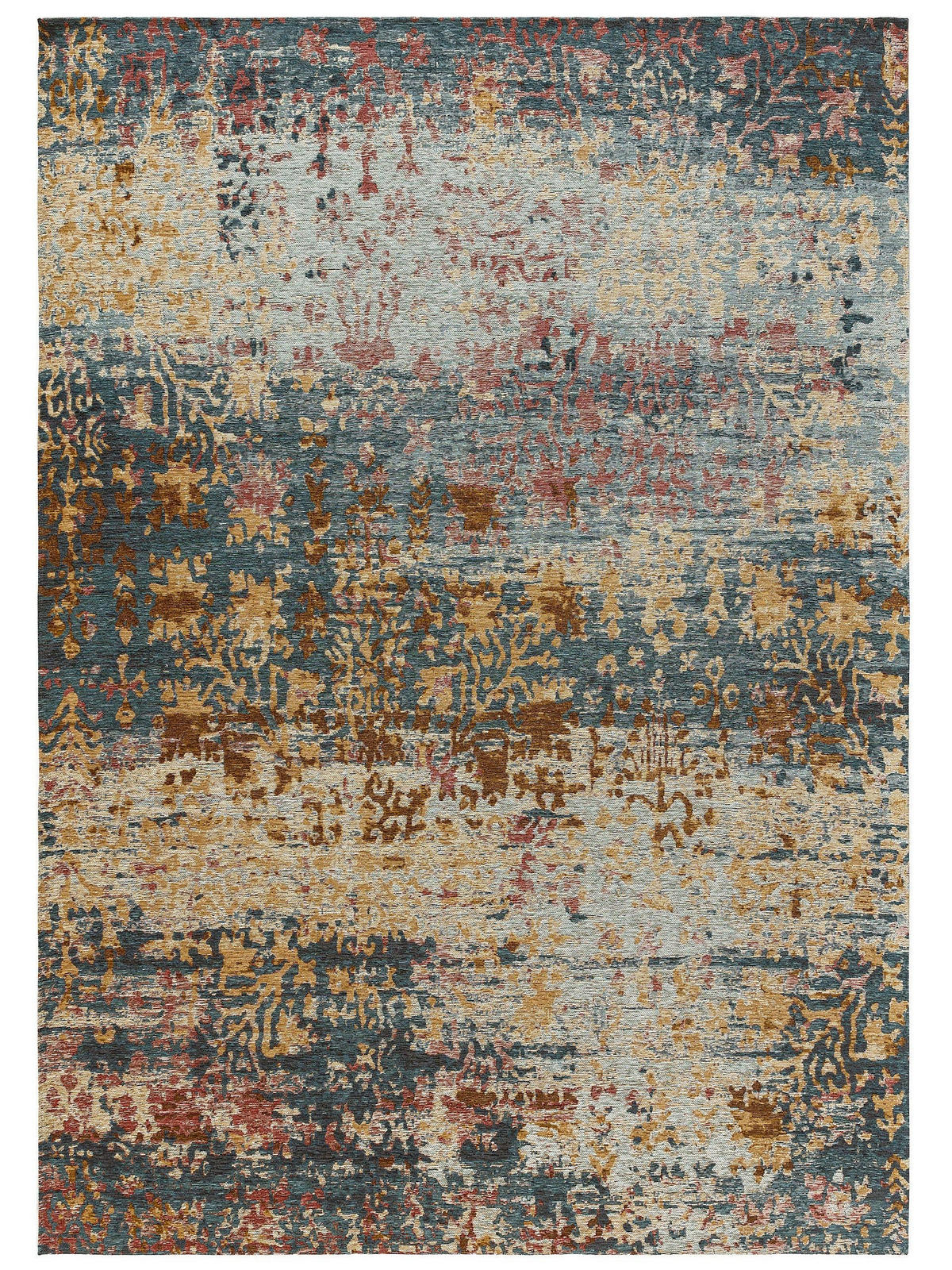 FLACHGEWEBETEPPICH Frencie Blau 200x285 cm - Blau, Textil (200/285cm) - benuta Nest