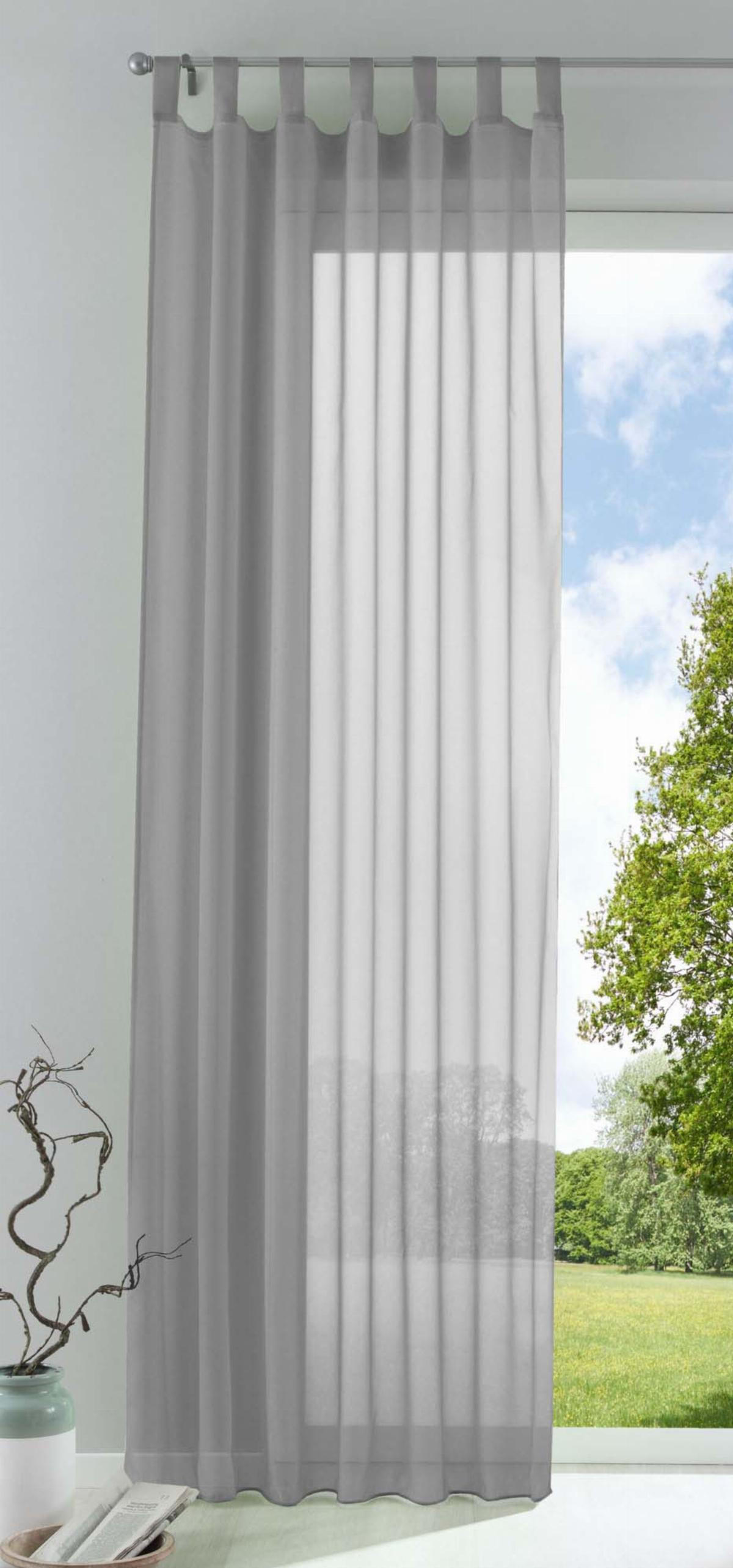 SCHLAUFENSCHAL PULA HxB 225x140 cm Grau - Grau, Textil (140/225cm) - Gardinenbox