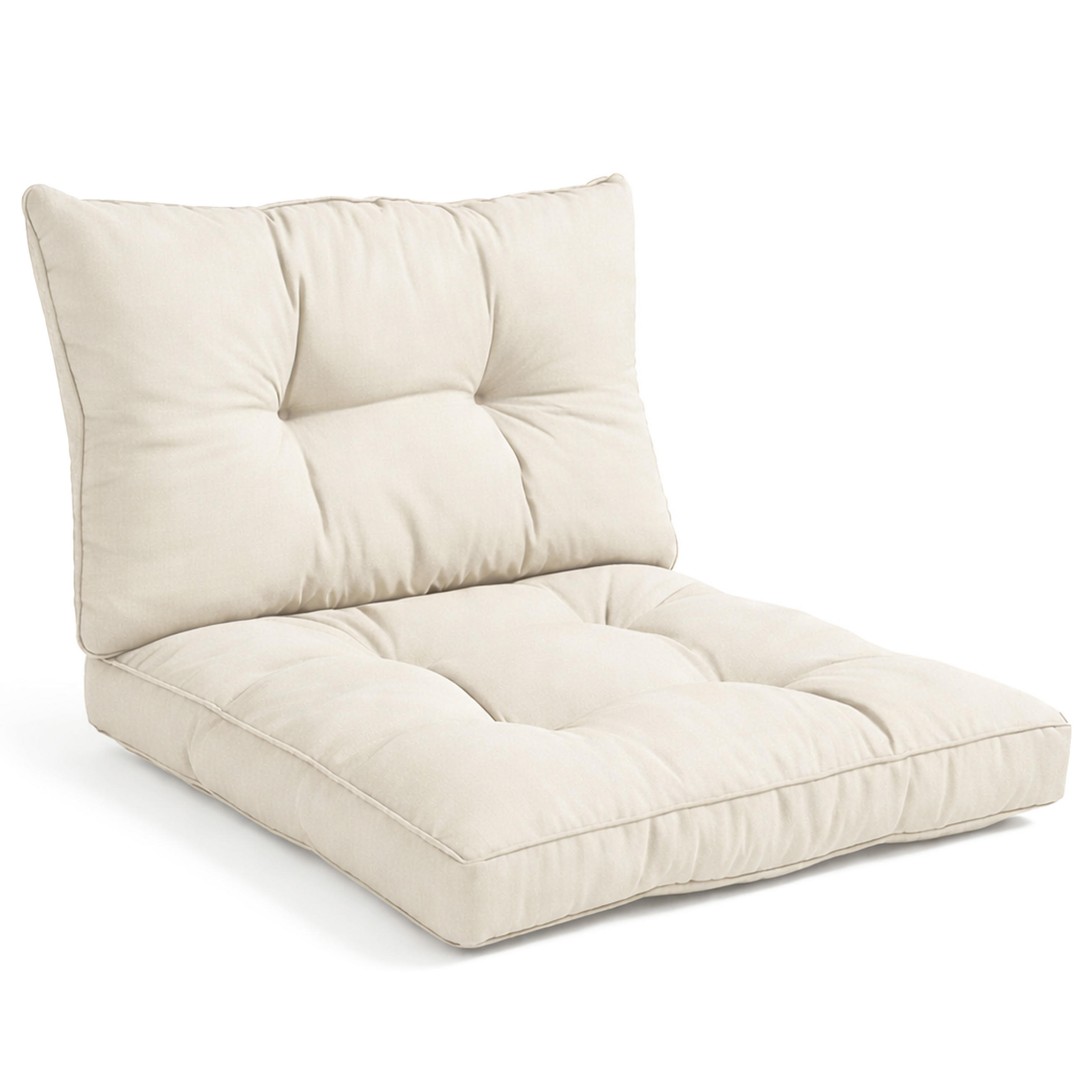 Beautissu Loungekissen Natur 40x50 cm