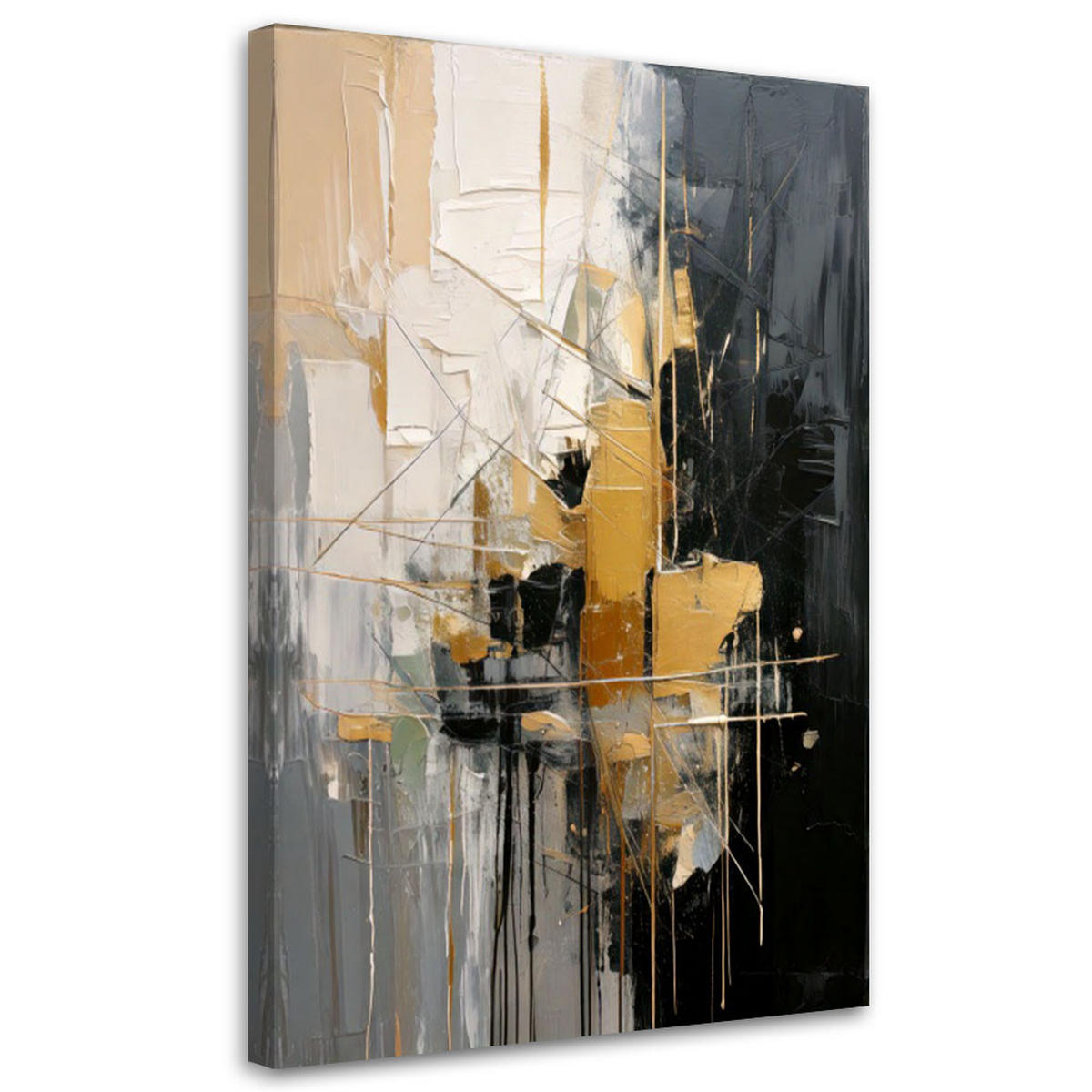 LEINWANDBILD Abstraktion 80x120cm - Multicolor, Textil (80/120cm) - Feeby