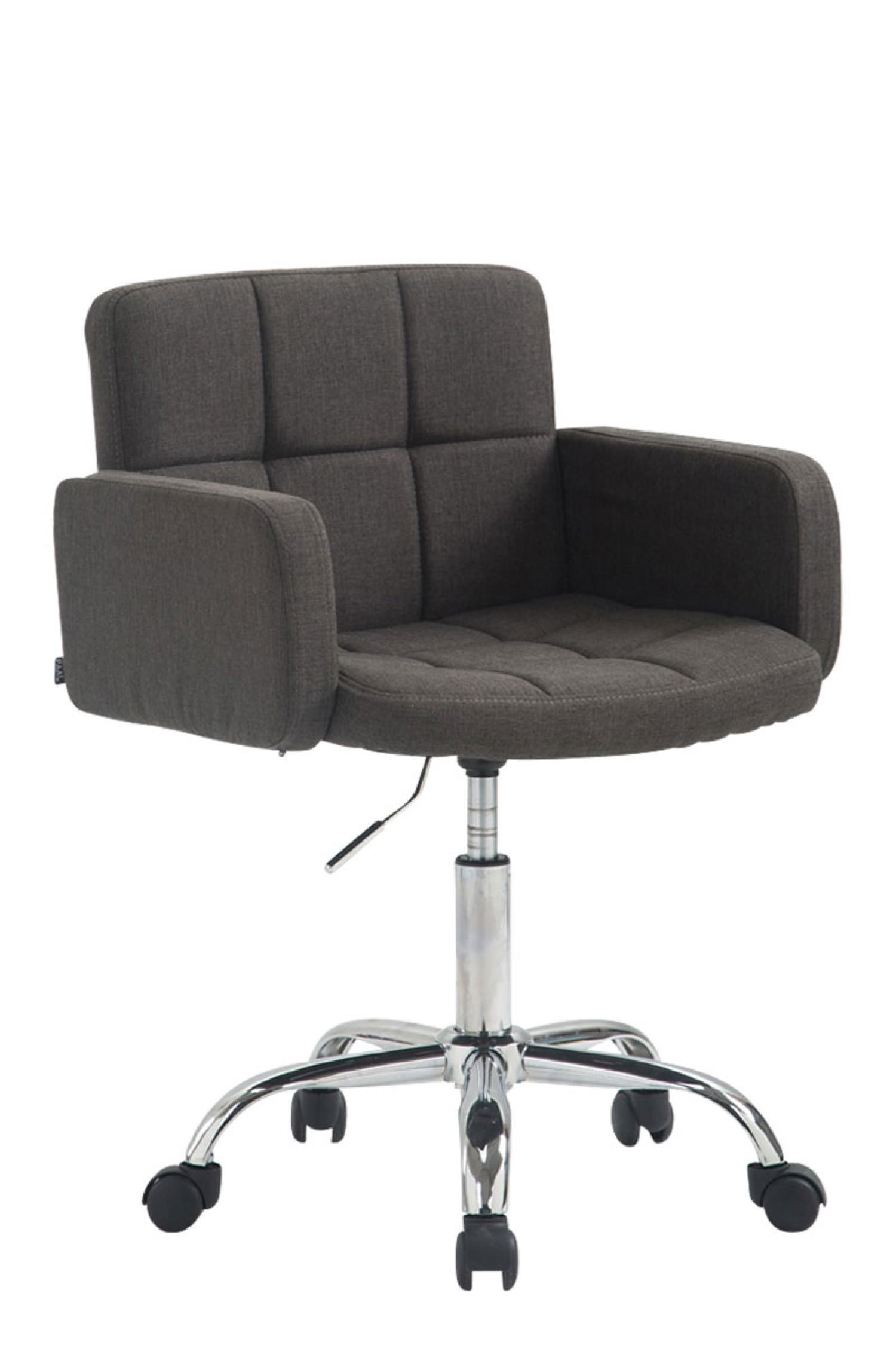 ARBEITSHOCKER Lausanne Stoff dunkelgrau - Grau, Metall (60/89/52cm) - TPFLiving
