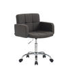 ARBEITSHOCKER Lausanne Stoff dunkelgrau - Dunkelbraun, Metall (60/89/52cm) - TPFLiving