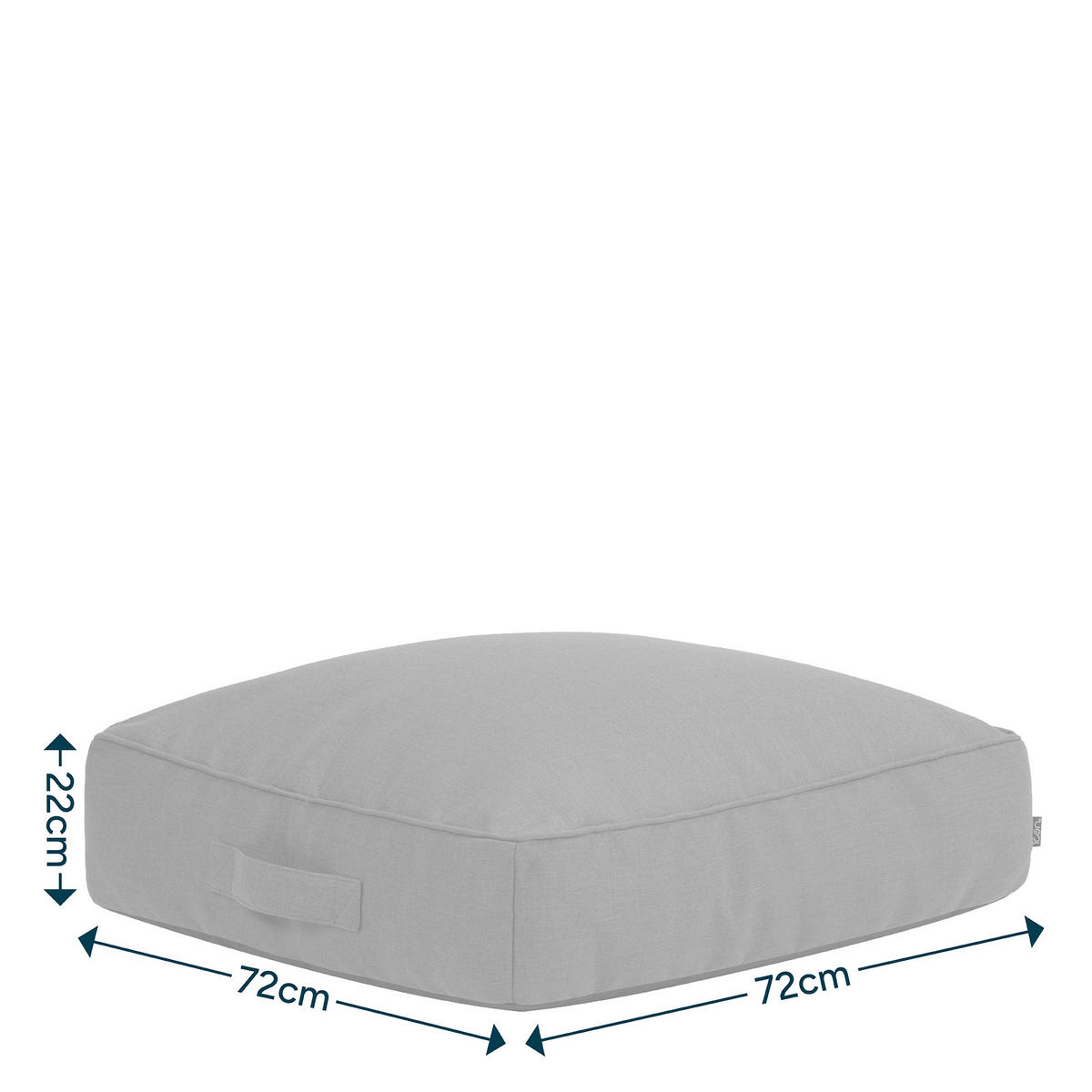 BODENKISSEN mit Sitzsackfüllung Solus - Beige, Textil (72/22/72cm) - icon