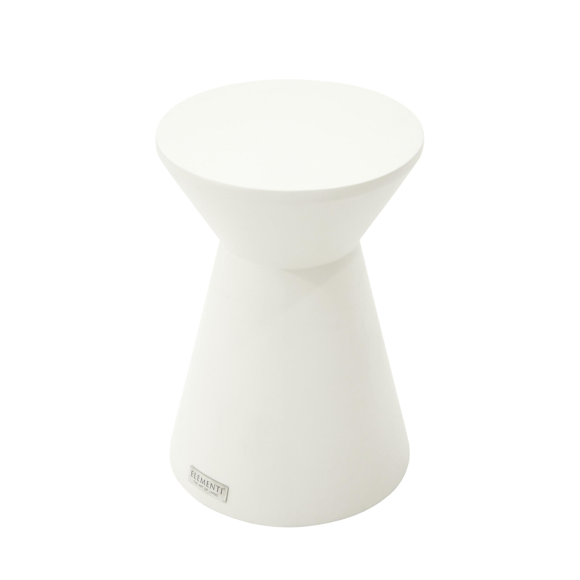 BEISTELLTISCH ROME rund Klein Betonoptik 35 x 35 x 50 cm - Creme, Naturmaterialien (35/35/51cm) - Elementi