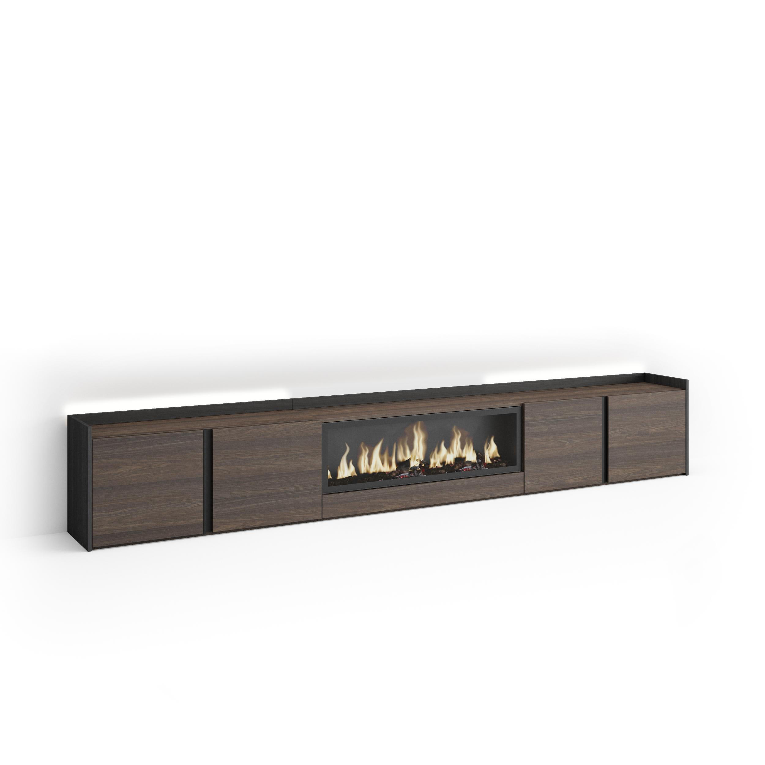 Skraut Home Lowboard, Dunkelbraun 315x50x35 cm
