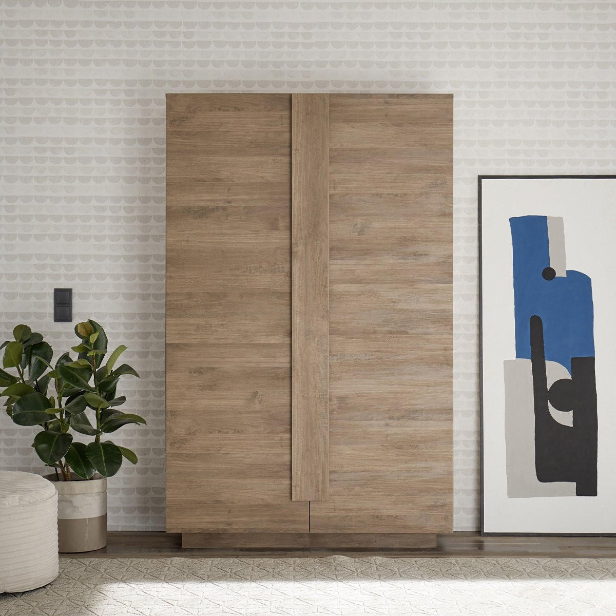 HIGHBOARD mit 2 Türen L182 cm - Jupiter - Eiche Artisan, Holzwerkstoff (121/193/44cm) - Calicosy