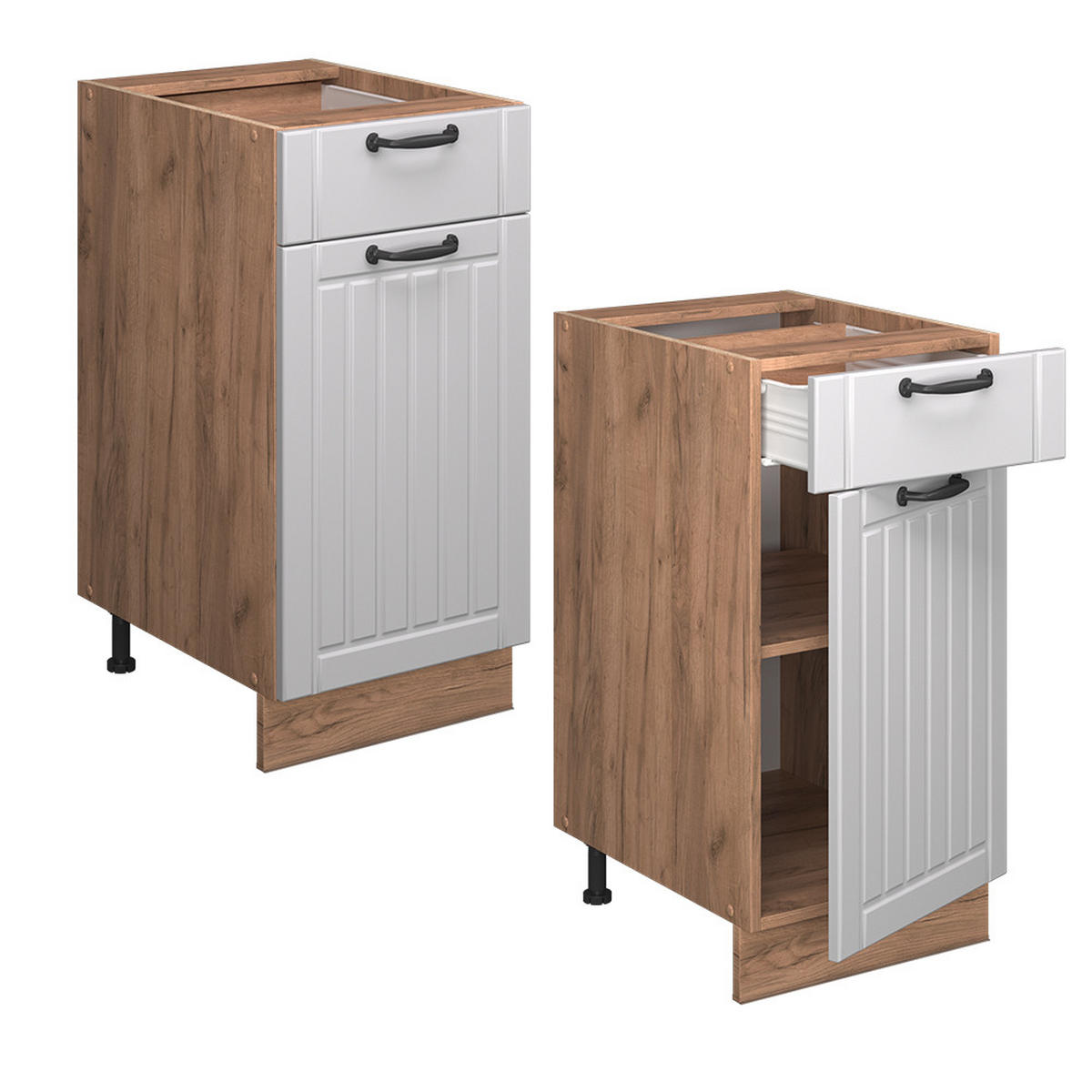 Honigeiche/Weiß, Holzwerkstoff (40/82/60cm) - Vicco