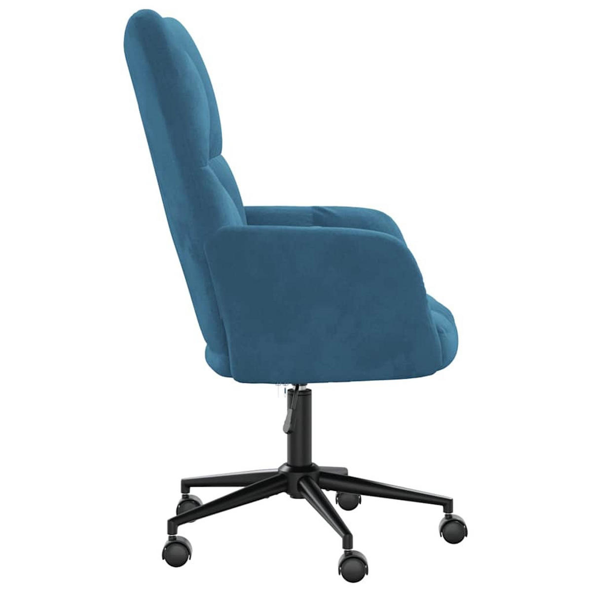 RELAXSESSEL Blau Samt - Blau, Naturmaterialen (69/102/61.5cm) - vidaXL