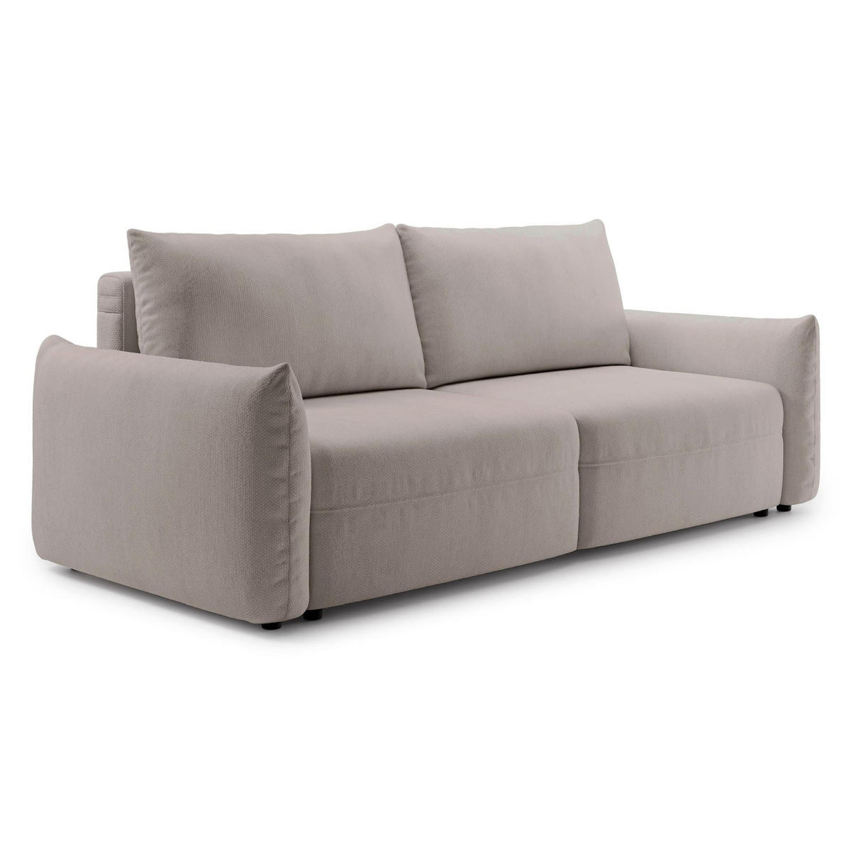 SCHLAFSOFA Theolla Hellbeige - Ecru/Schwarz, Textil/Metall (248/97/111cm) - Selsey