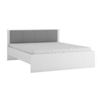 BETT Boston weiß 166 / 205,5 / 88,5cm - Weiß/Grau, Holz/Holzwerkstoff (160/200cm) - Feldmann-Wohnen