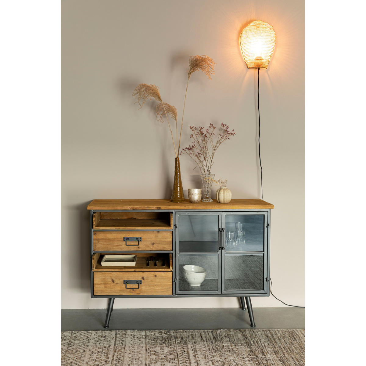 SIDEBOARD Damian - Multicolor, Holz (113/75/40cm) - Housecraft Living