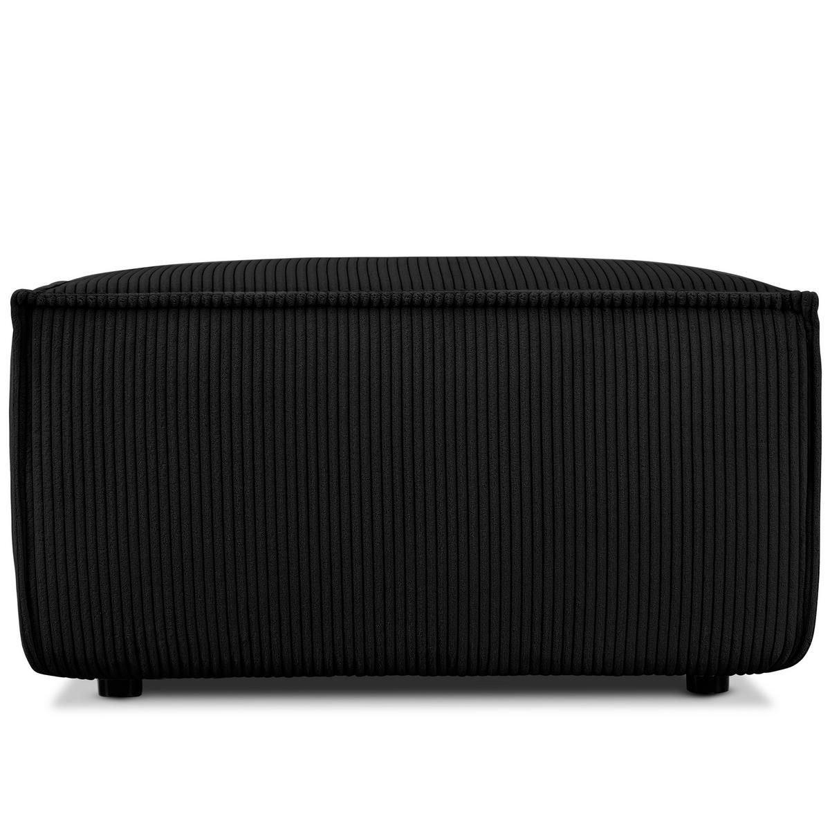 SITZPOUF NAPI gefederte Sitzfläche, schwarz - Schwarz, Textil (83/45/83cm) - KONSIMO®