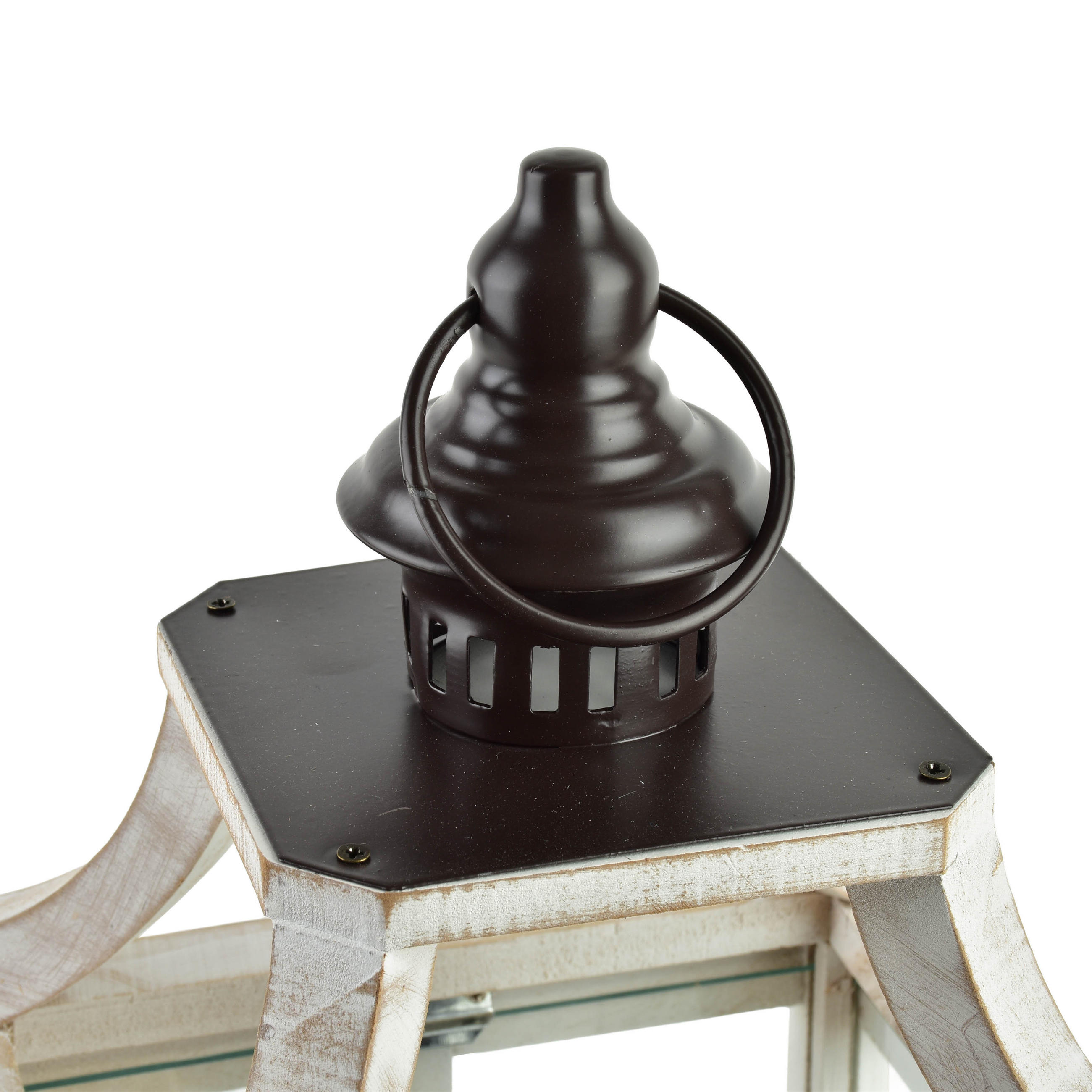 Thumbnail - Mondex Laterne, Weiß, Holz, 20x53x20 cm, Dekoration, Windlichter & Laternen, Windlichter