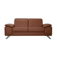 2-SITZER Sofa Genius Echtleder Cognacbraun - Cognac, Leder/Metall (180/80/104cm)