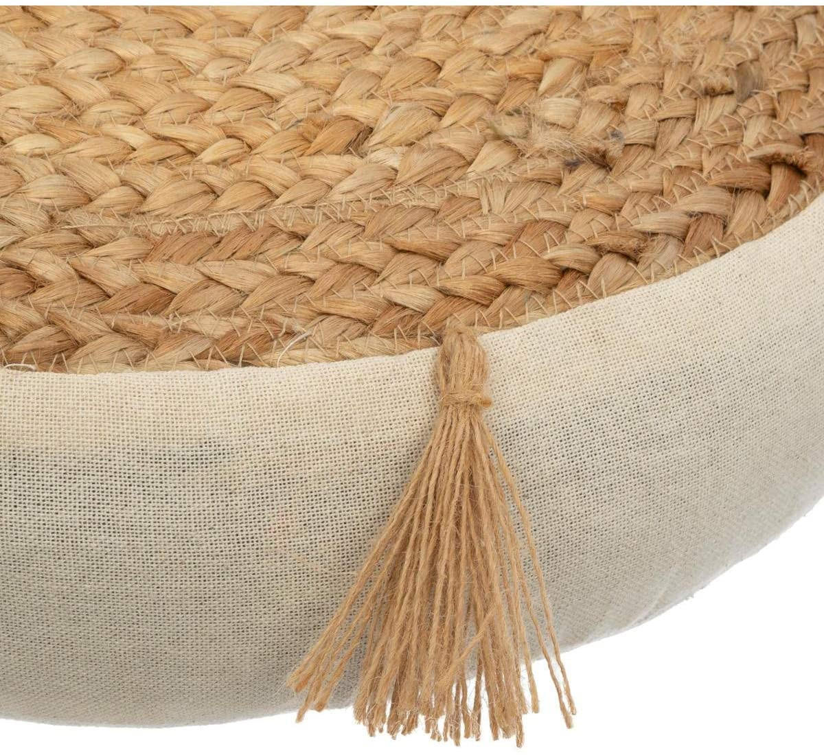 SITZKISSEN Ritual Ø 38 cm - Beige, Naturmaterialien (38/38cm) - Atmosphera Createur d´interieur