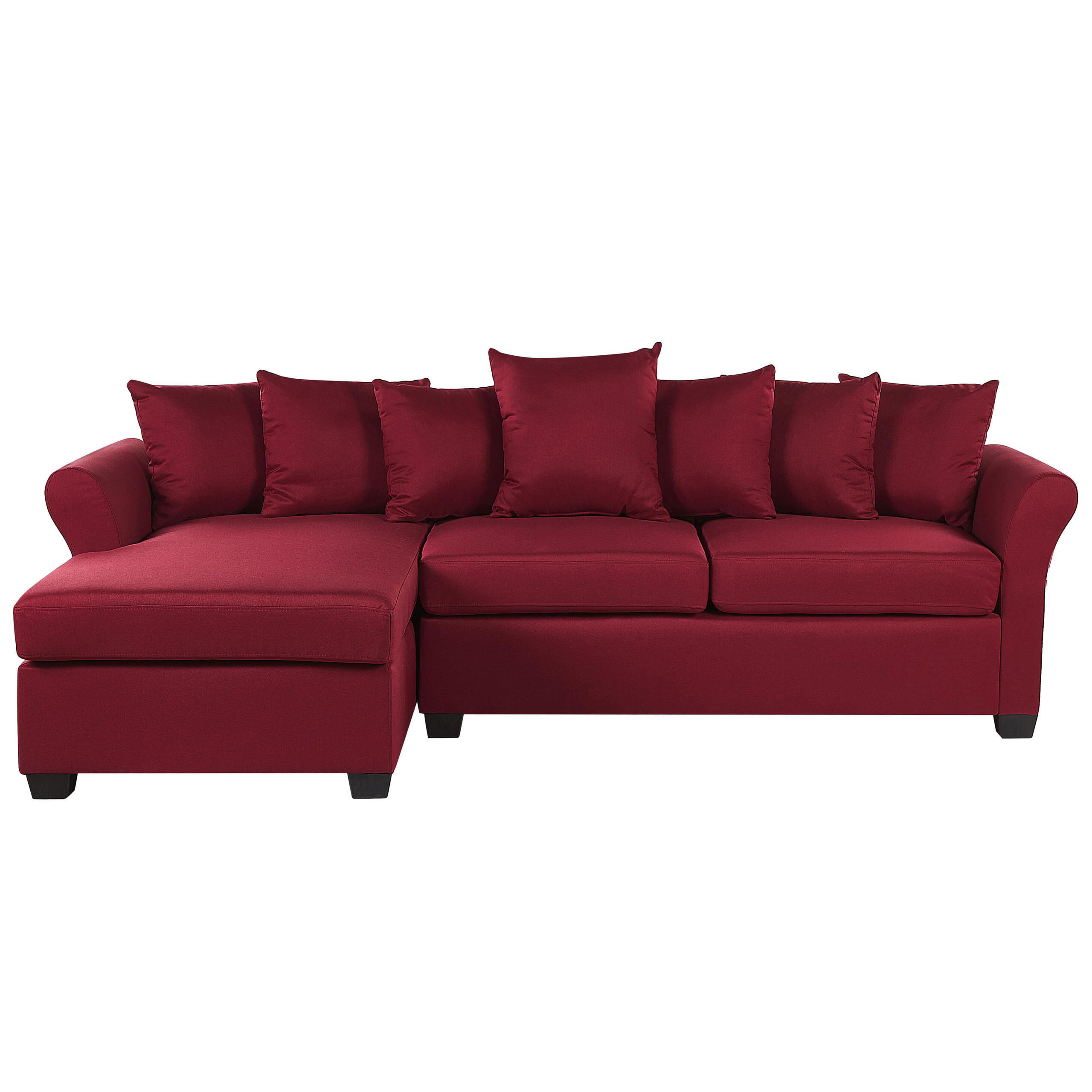 ECKSOFA Polsterbezug Dunkelrot Vikna - Dunkelrot, Textil (250/140cm) - Beliani