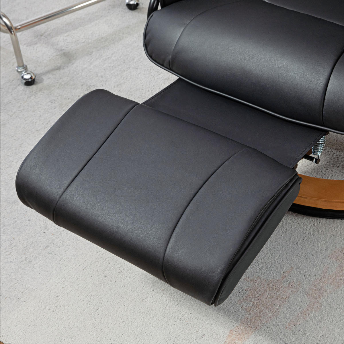 RELAXSESSEL DE-06292 mit Liegefunktion Schwarz - Schwarz, Holzwerkstoff (88/103/78cm) - ComfortXL