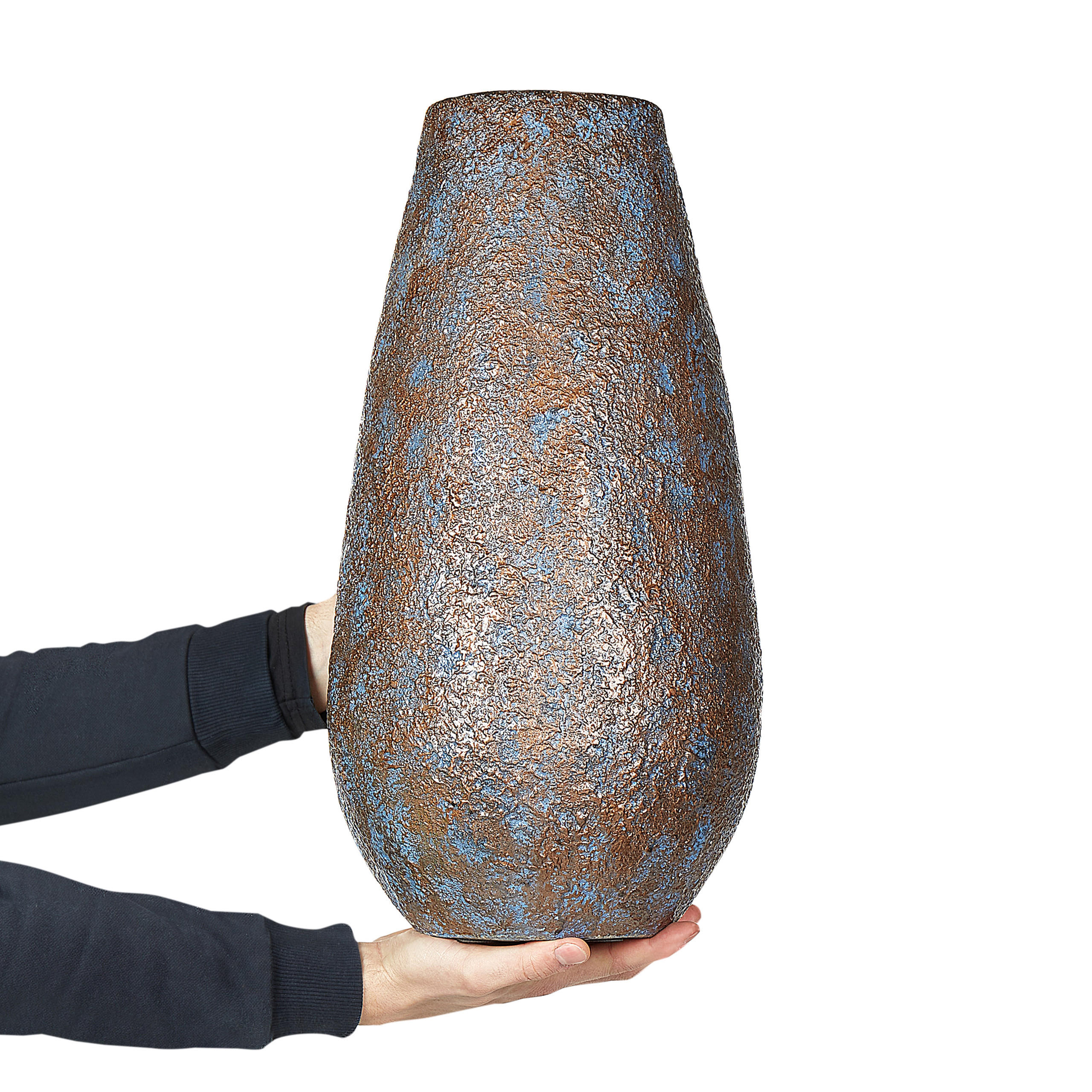 DEKOVASE Keramik braun Brivas - Braun, Keramik (49cm) - Beliani