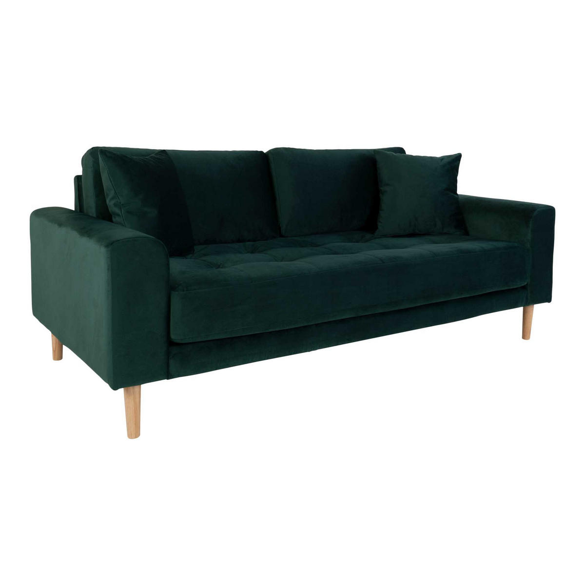2,5-SITZER-SOFA Velours grün - Grün, Textil (180/76/93cm) - ebuy24