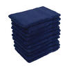 WASCHLAPPEN 16x21 cm aus 100% Baumwolle 500g/m2, 10er Set Waschhandschuhe Navy Blau - Dunkelblau, Textil (16/21cm) - Carpe Sonno