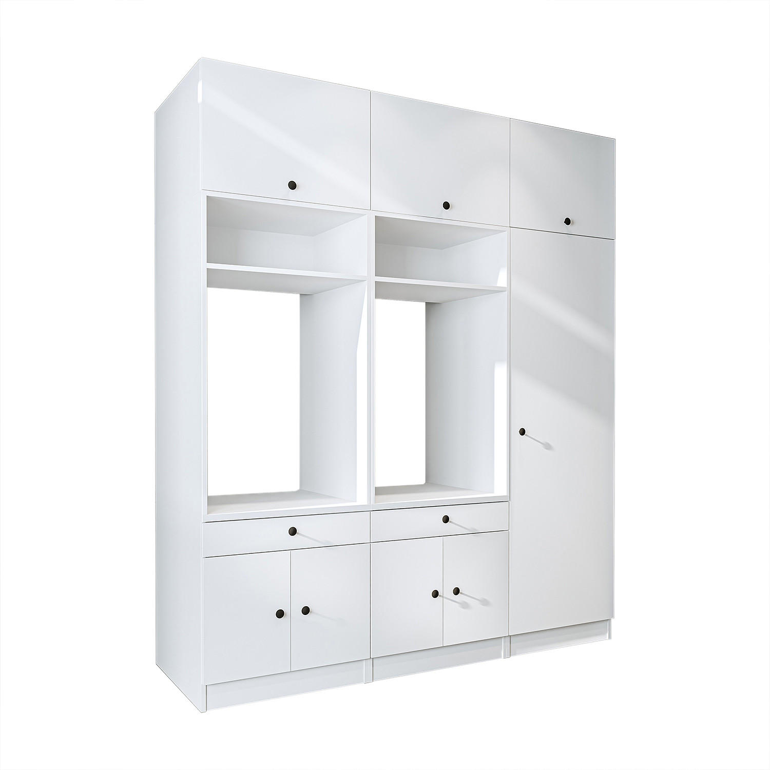 WASCHMASCHINENSCHRANK Serie 1 194cm Breit, 230cm Hoch - Weiß, Holzwerkstoff (194/230/67cm)