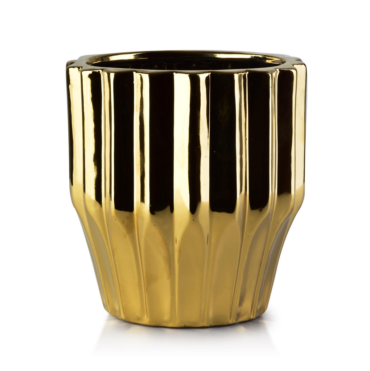 BLUMENTOPF Yvonne Gold 15/15/16.5 cm Keramik - Goldfarben, Keramik (16.5cm) - Mondex