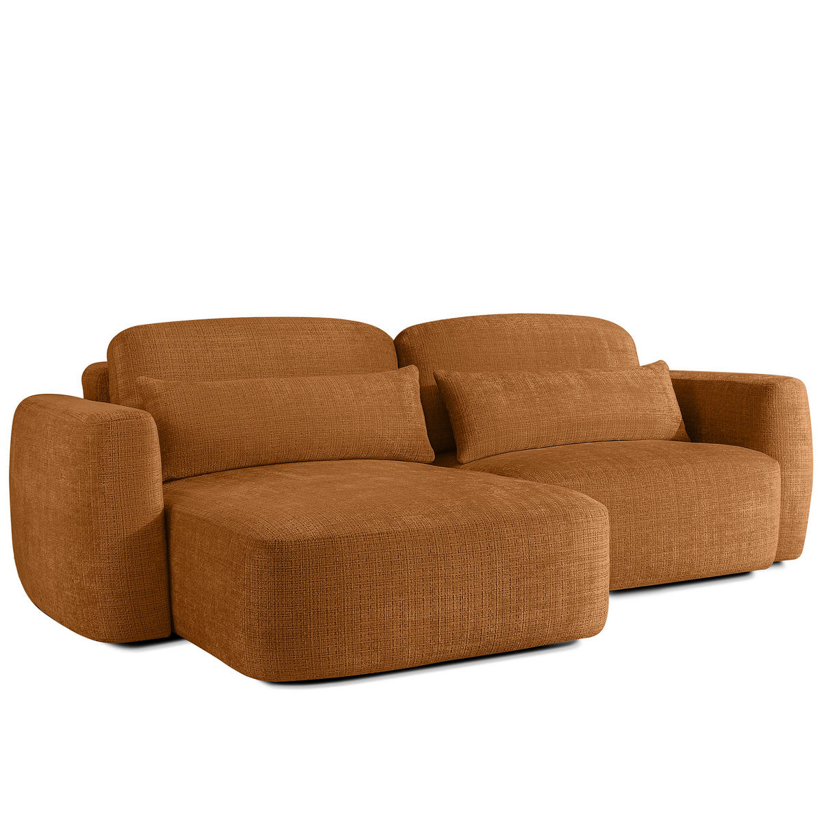 ECKSOFA links ELOSA - Rot, Holz/Textil (245/165cm) - KONSIMO®
