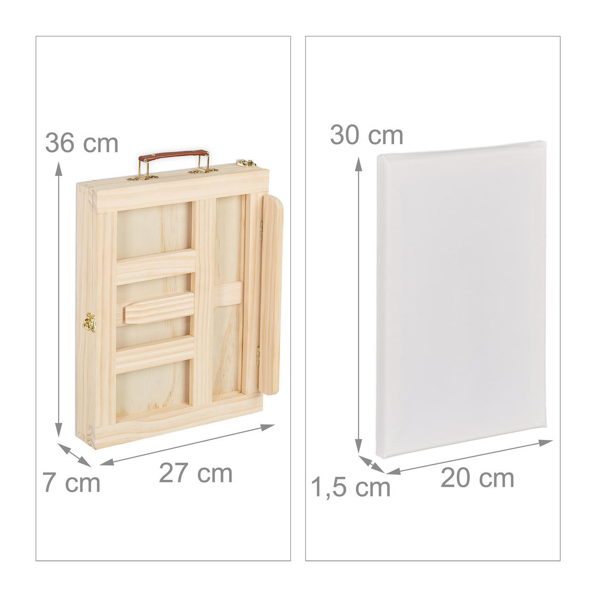 SEVALET Natur set 19-piese - maro deschis, material plastic/lemn - Relaxdays