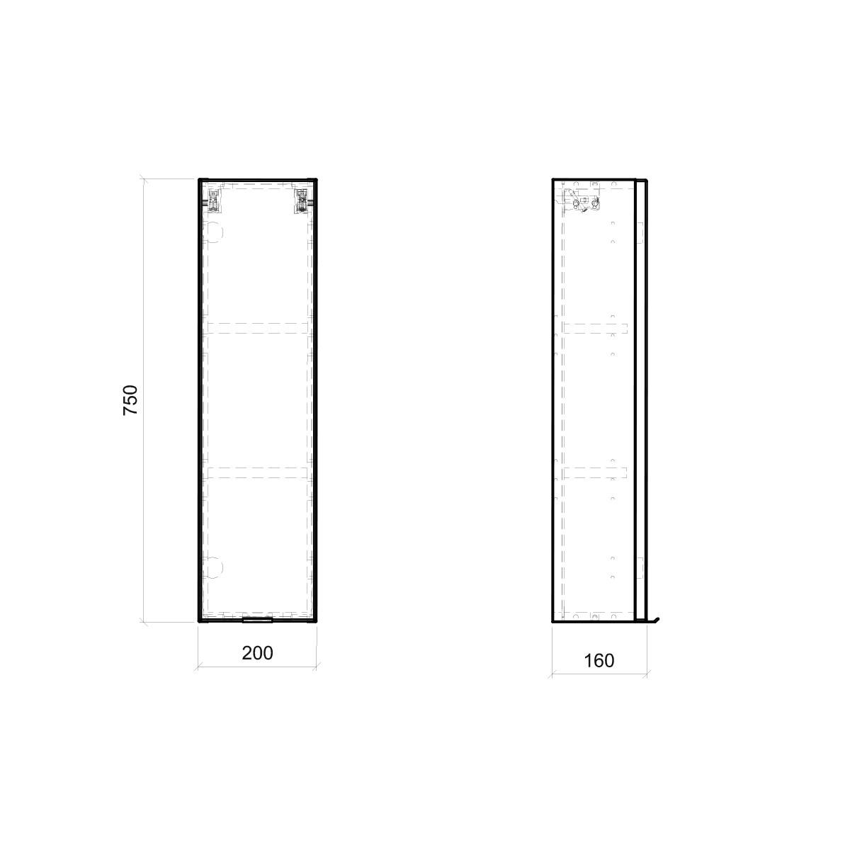 HÄNGESÄULE April Holz - Braun, Holzwerkstoff (16/75/20cm) - Petits-meubles