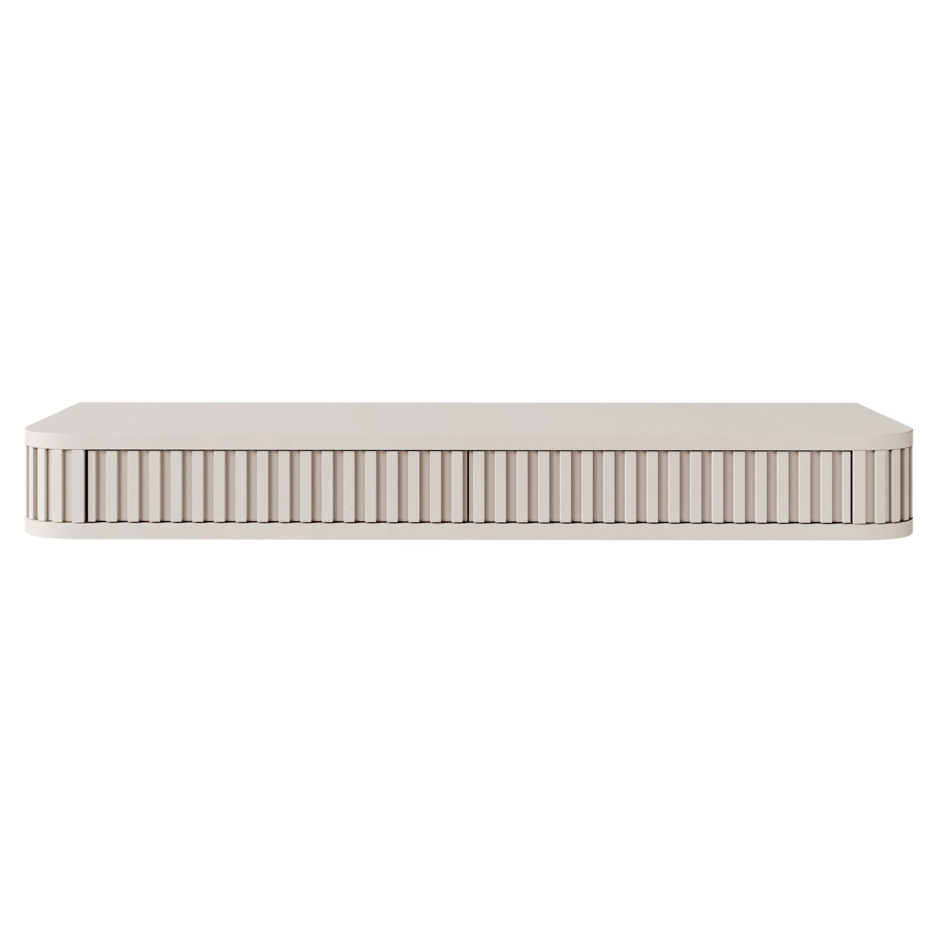 WANDKONSOLE Ovarlo Greige mit 2 Schubladen 113 cm - Taupe, Holzwerkstoff (113.2/13/38cm) - Selsey