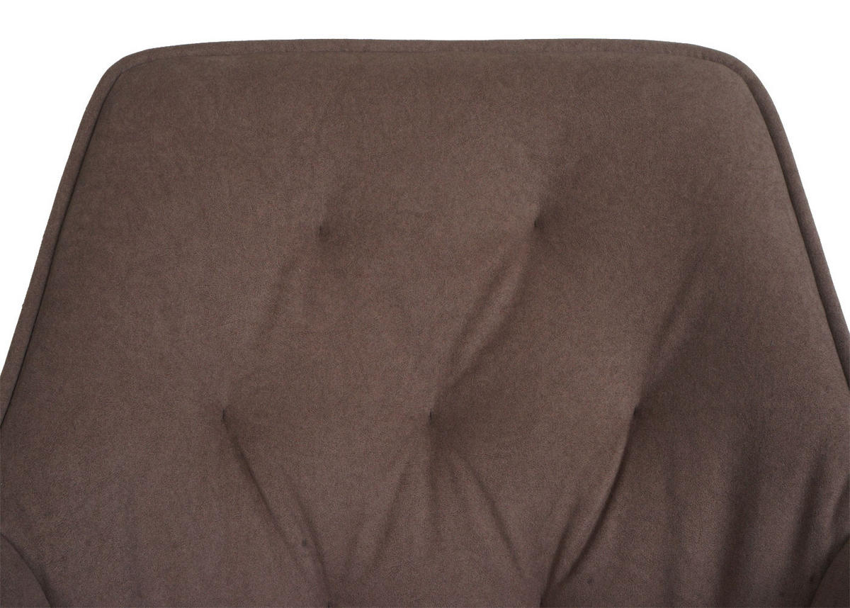 ESSZIMMERSTUHL 2er-Set 87x55x60cm Sitzhöhe 48cm Metall Stoff/Textil Braun - Braun, Textil (55/87/60cm) - CHEFGASTRO