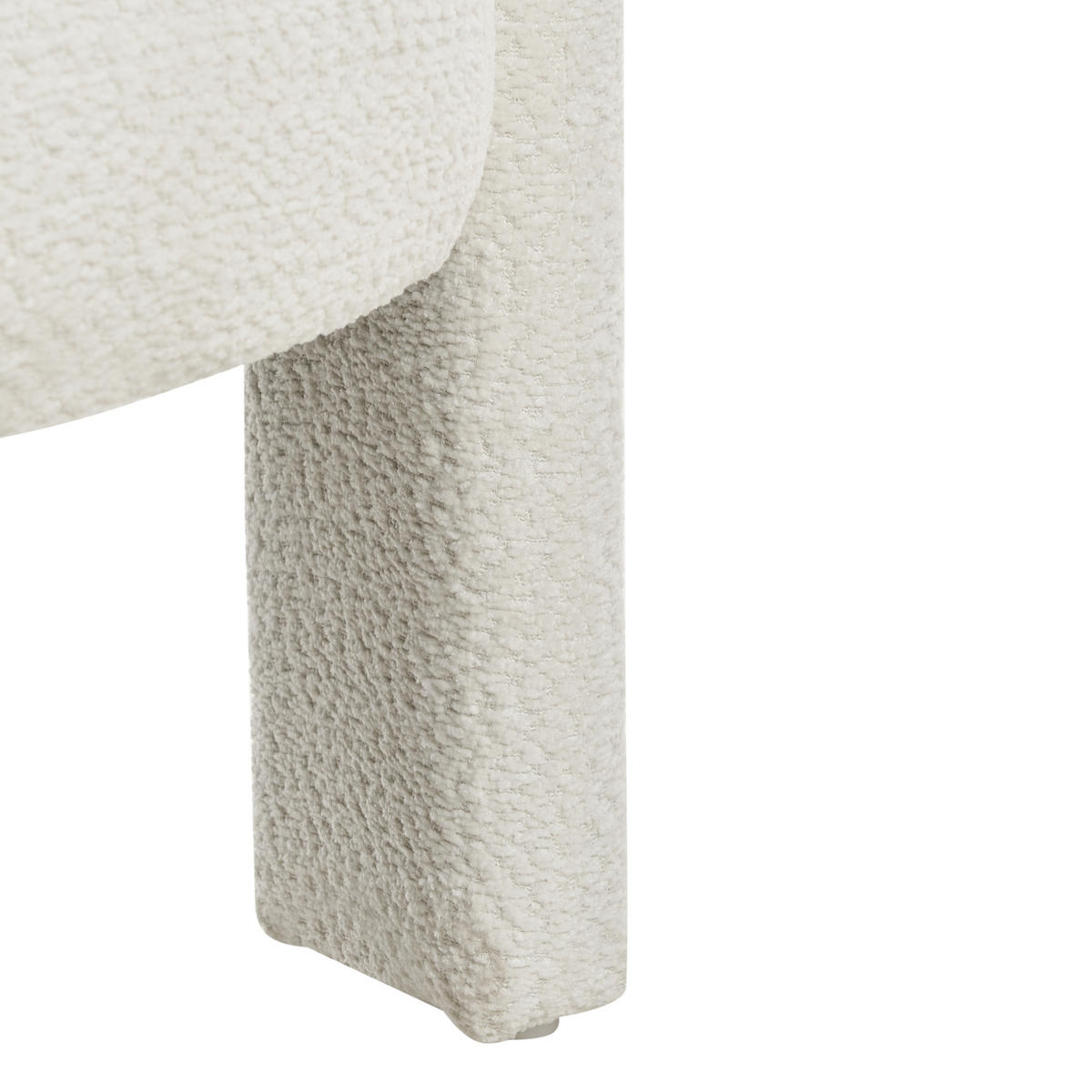 SESSEL Weiß Burea - Creme, Textil (80/74/70cm) - Beliani