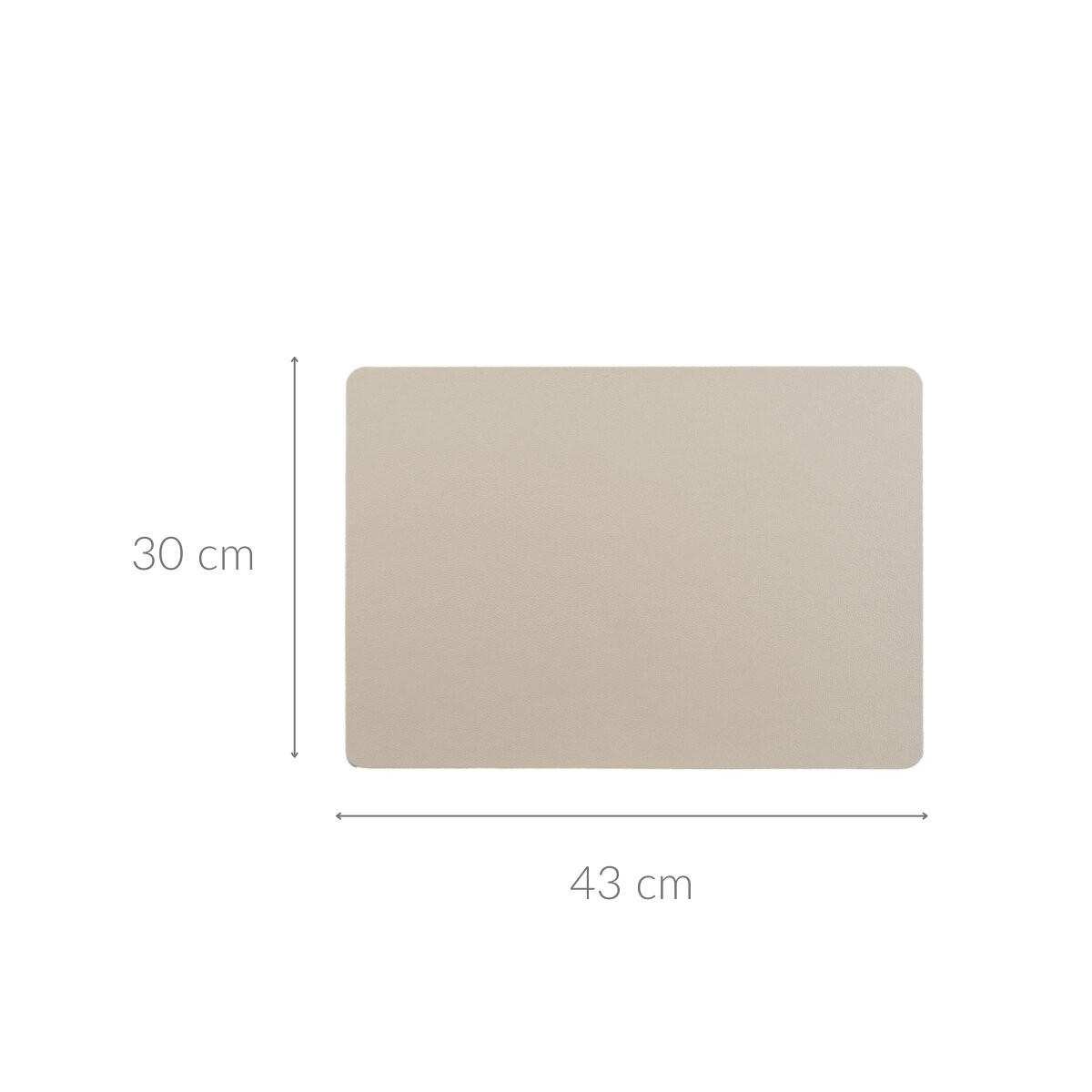 TISCHSET Kunstleder Bergame 30/43 cm - Beige, Kunststoff (43cm) - Douceur d´intérieur