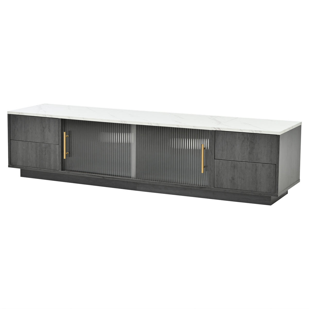 LOWBOARD Grau 160/40/38.5 cm - Grau, Holzwerkstoff (160/38.5/40cm) - PANGIVO