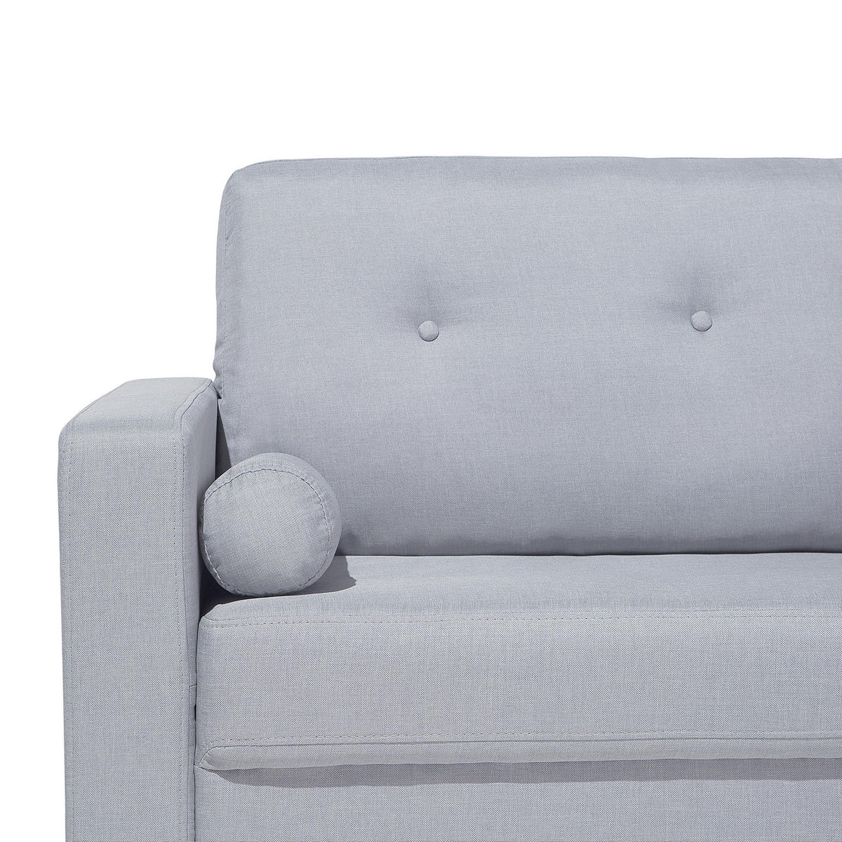 2-SITZER-SOFA Polyester Grau Kalmar - Hellgrau, Textil (182/88/74cm) - Beliani