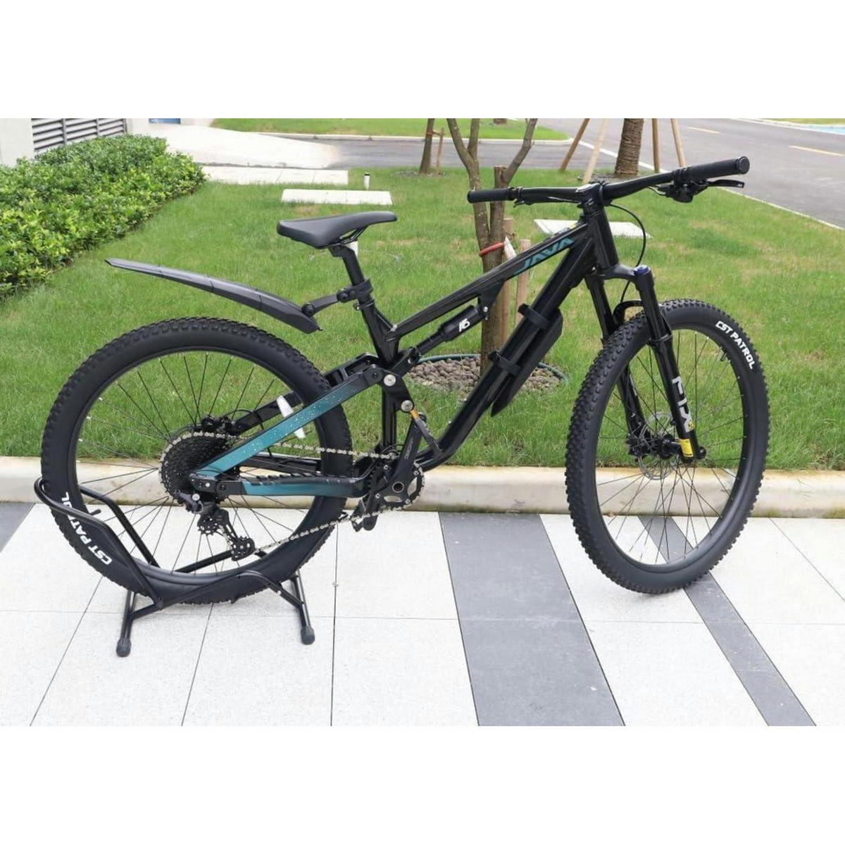 FAHRRADSTÄNDER 2-teiliges Set Schwarz - Schwarz, Metall (17/16/44cm)