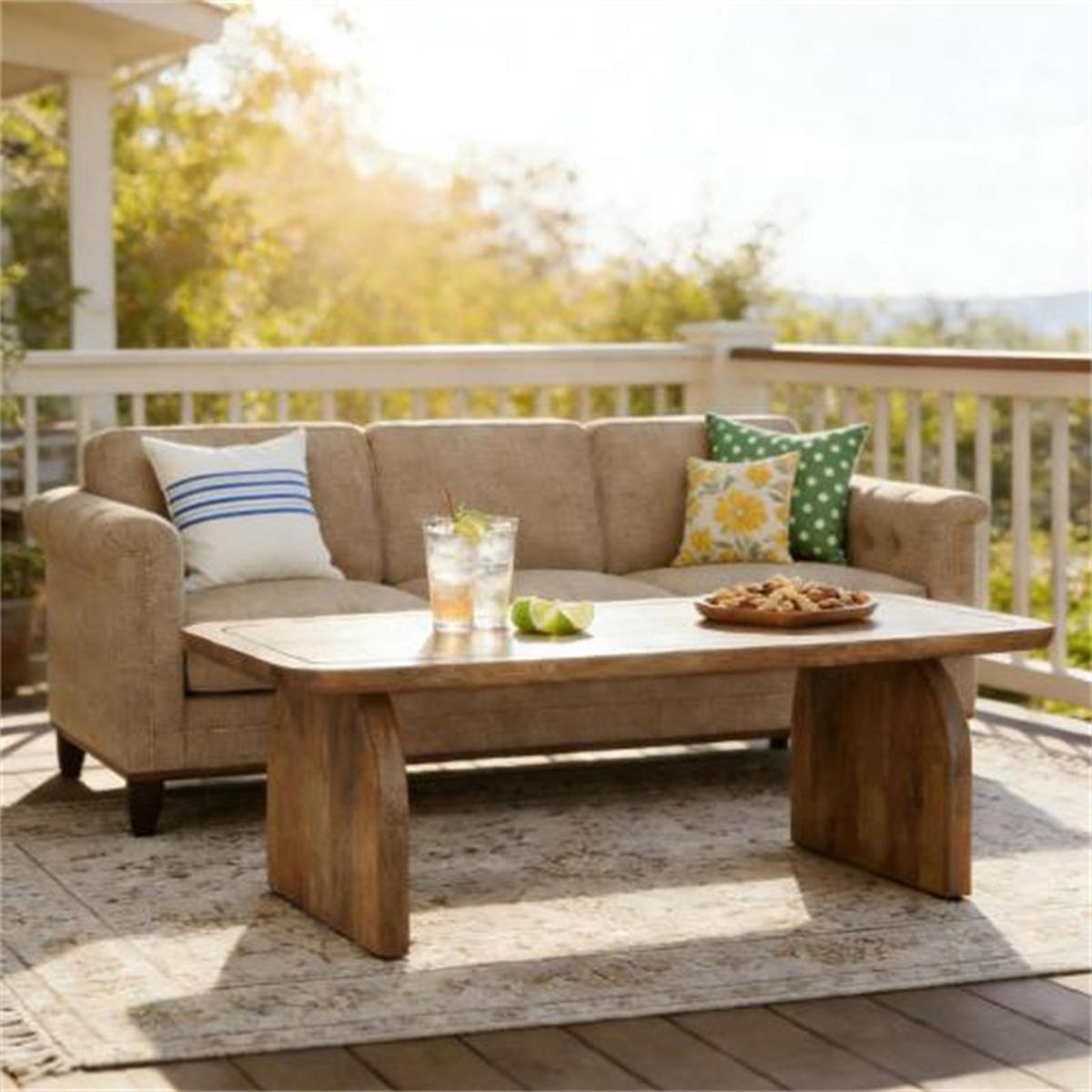 COUCHTISCH Bauernhaus-Stil, Holzoptik braun, 120x60x50 cm - Braun, Holzwerkstoff (60/120/50cm) - Blomus