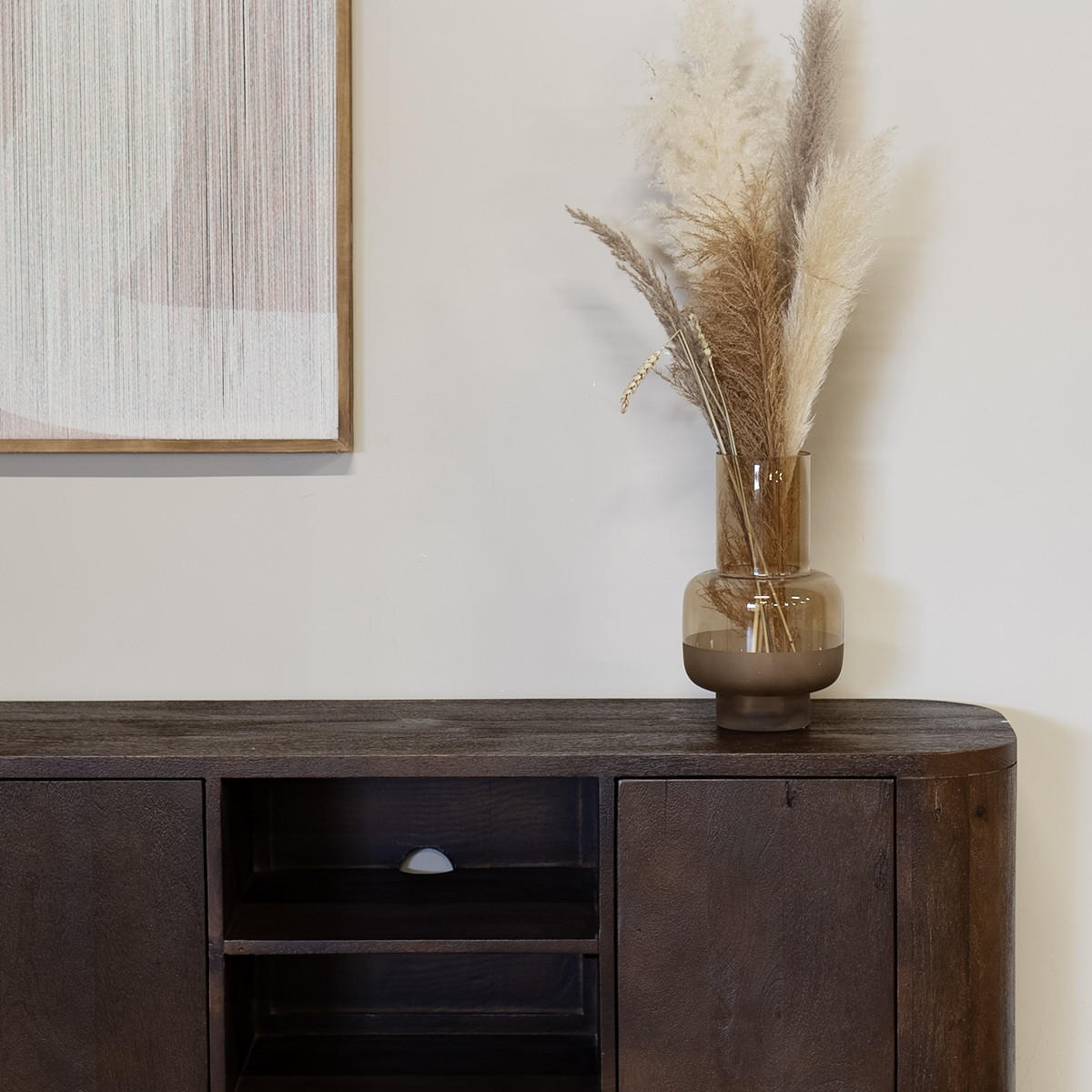 TV-MÖBEL aus Mangoholz 160cm, dunkelbraun - Braun, Holz (160/55/40cm) - Giga Meubel