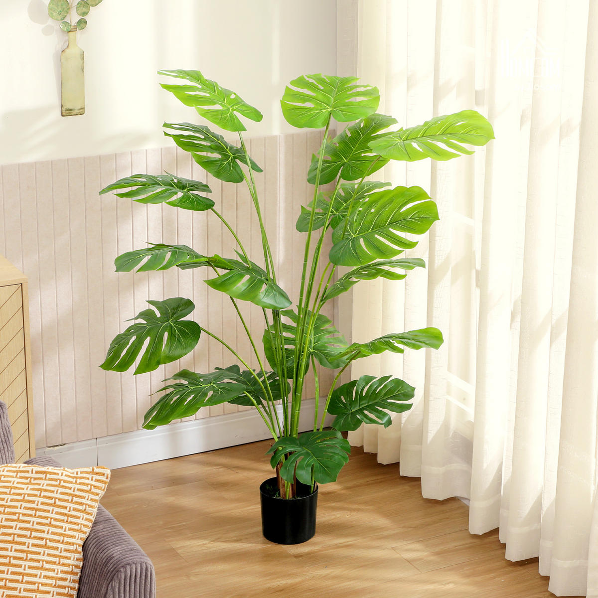 KUNSTPFLANZE DE-16649 150 cm, Monstera deliciosa Grün - Grün, Kunststoff (150cm) - ComfortXL