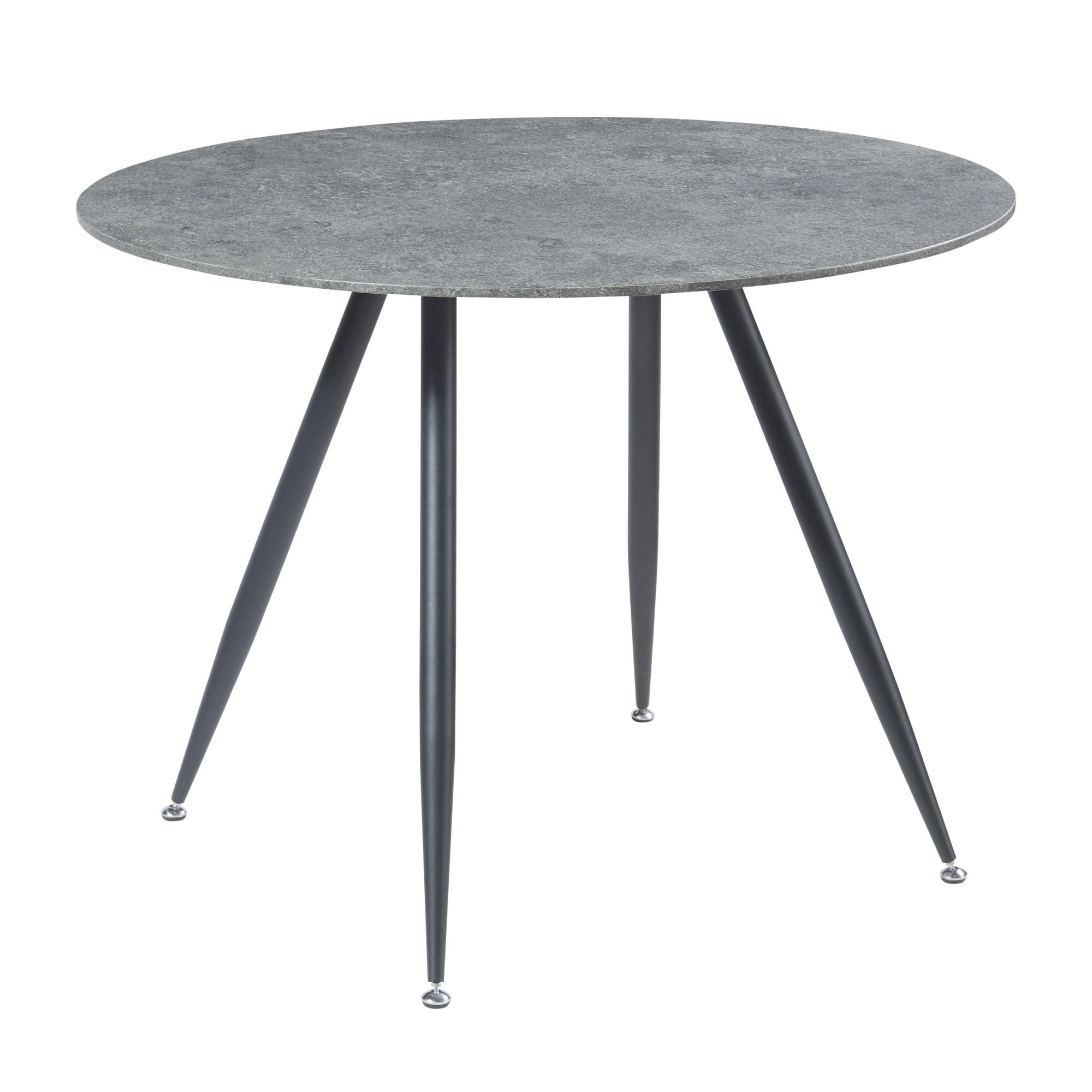 ESSTISCH Fitjar - Schwarz/Grau, Holzwerkstoff/Metall (100/100/75cm) - [en.casa]