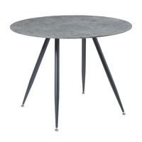 ESSTISCH Fitjar - Schwarz/Grau, Holzwerkstoff/Metall (100/100/75cm) - [en.casa]